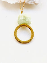Load image into Gallery viewer, Aquamarine Brass Necklace
