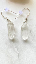 Load image into Gallery viewer, Quartz  Sterling Silver Earrings.
