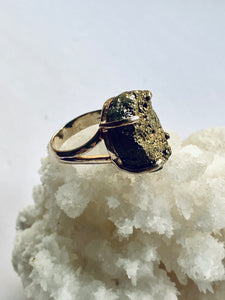 Pyrite Sterling Silver Ring - Full Moon Designs