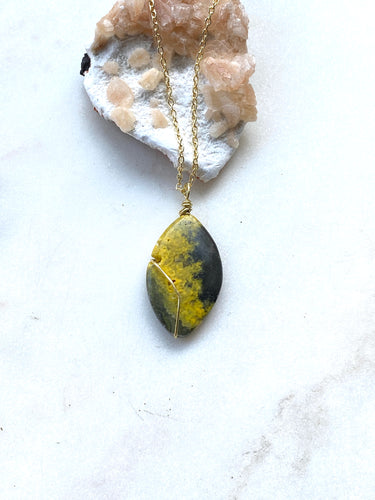 Jasper, Grey and Yellow. Natural stone. Hand crafted by Full Moon Designs.