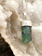 Load image into Gallery viewer, Emerald Silver Necklace - Full Moon Designs