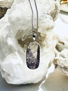 quartz necklace sterling full moon designs