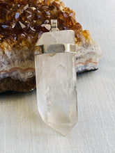 Load image into Gallery viewer, Quartz (clear) single point Sterling Silver Pendant. - Full Moon Designs