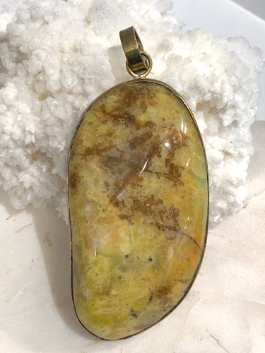 Opal (Yellow) Bronze Pendant - Full Moon Designs