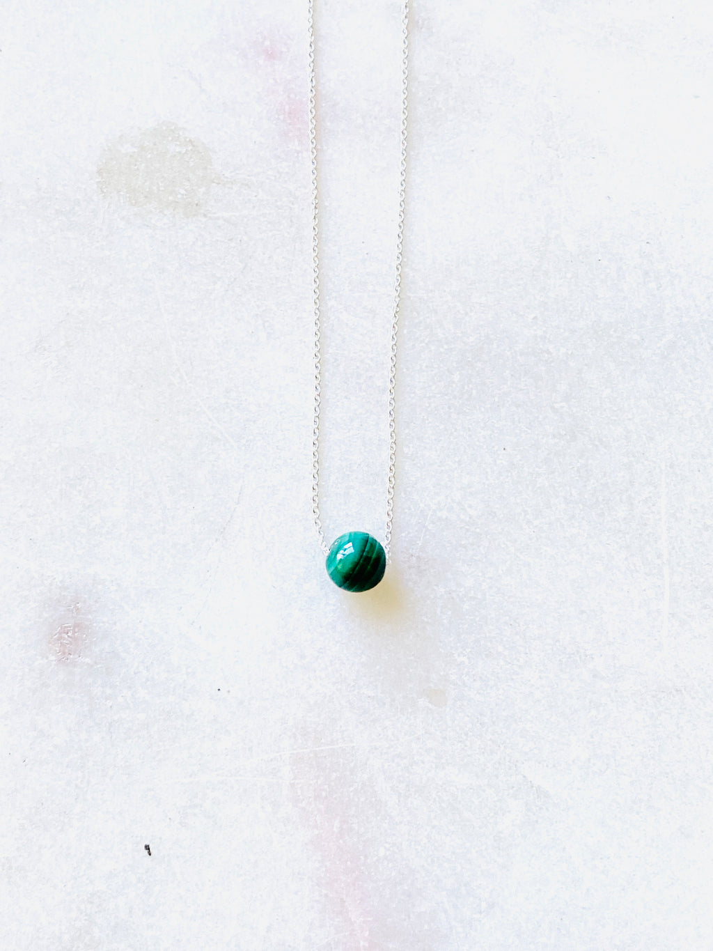 Malachite Silver Necklace