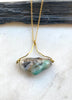 Handmade Amazonite Necklace with a Gold (Brass) Chain