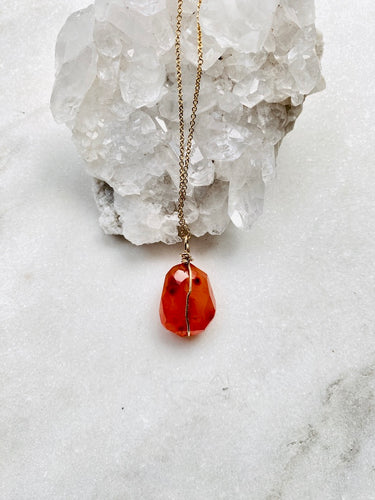 Carnelian Goldfilled Necklace