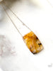 Quartz (Yellow) Goldfilled Necklace. Made in London.