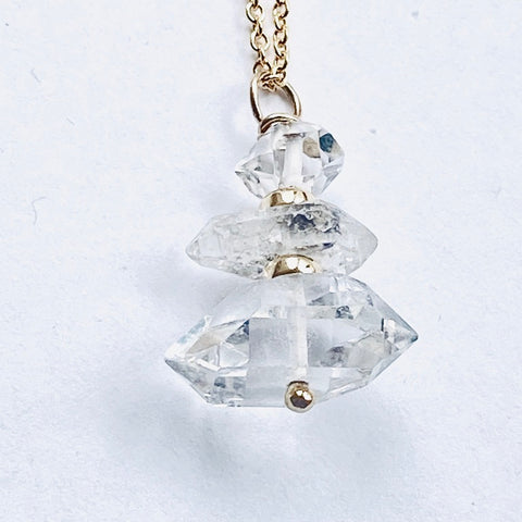 Herkimer Diamond Goldfilled Necklace. Handmade in London.