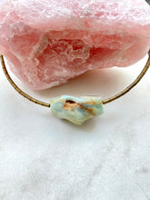 Load image into Gallery viewer, Natural Amazonite choker. Front view. Hand crafted by Full Moon Designs.