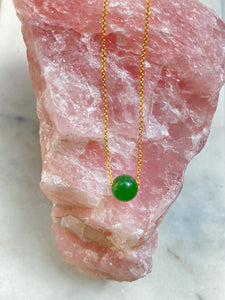 Jade (Nephrite) Goldfilled Necklace