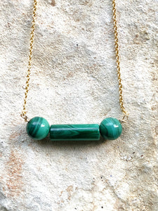 Malachite Goldfilled Necklace - Full Moon Designs