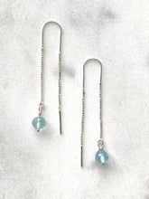 Load image into Gallery viewer, Hand crafted topaz silver earrings
