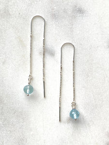 Hand crafted topaz silver earrings