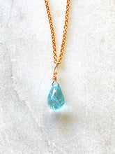Load image into Gallery viewer, Topaz (Blue) Gold Filled Necklace - Full Moon Designs