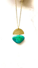 Load image into Gallery viewer, Chrysocolla Brass Necklace