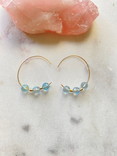 Topaz (Blue) Goldfilled Earrings