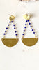 Lapis Lazuli Brass Earrings