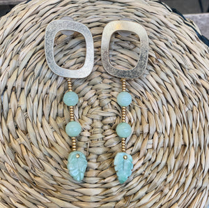 Jade Gold Earrings