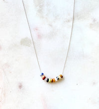 Load image into Gallery viewer, Multi colour Sterling Silver Necklace hand crafted by Full Moon Designs 