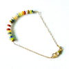 Jasper  multi colour goldfilled bracelet