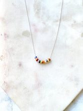 Load image into Gallery viewer, Multi colour Sterling Silver Necklace hand crafted by Full Moon Designs