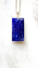 Load image into Gallery viewer, Blue Sapphire silver necklace