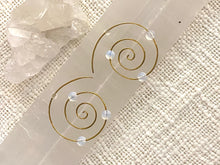 Load image into Gallery viewer, Opalite Gold Earrings