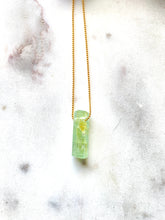 Load image into Gallery viewer, Natural Green Aquamarine Goldfilled necklace