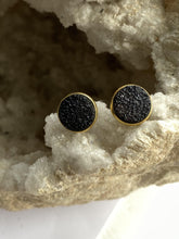 Load image into Gallery viewer, Drusy (White) Gold on Silver Studs - Full Moon Designs