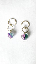 Load image into Gallery viewer, Sterling silver fluorite earrings hand crafted