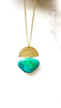 Load image into Gallery viewer, Chrysocolla Brass Necklace