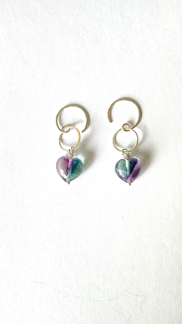 Sterling silver fluorite earrings