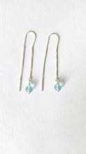 Load image into Gallery viewer, Blue Topaz silver earrings