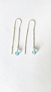 Blue Topaz silver earrings