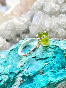 Peridot Sterling Silver Ring by Full Moon Designs.