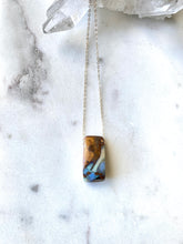 Load image into Gallery viewer, Boulder opal with goldfilled chain. Handmade by full moon designs.