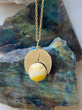 Load image into Gallery viewer, Yellow Drusy Gold Necklace