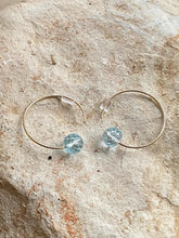 Load image into Gallery viewer, topaz gold hoop earrings. Christmas collection