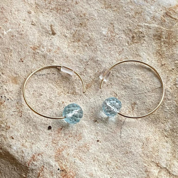 topaz gold hoop earrings. Christmas collection