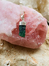 Load image into Gallery viewer, Emerald Silver Necklace - Full Moon Designs