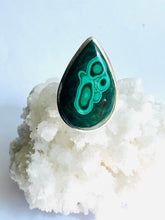 Load image into Gallery viewer, Malachite Sterling Silver Ring - Full Moon Designs