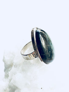 Labradorite Sterling Silver Ring - Full Moon Designs