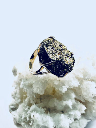 Pyrite Sterling Silver Ring - Full Moon Designs