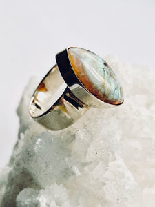 Opal Sterling Silver Ring - Full Moon Designs