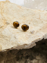 Load image into Gallery viewer, Tiger&#39;s eye Sterling Silver Studs - Full Moon Designs