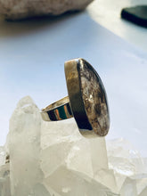 Load image into Gallery viewer, Quartz (Lens) Sterling Silver Ring - Full Moon Designs
