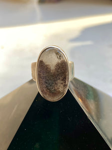 Quartz (Lens) Sterling Silver Ring - Full Moon Designs
