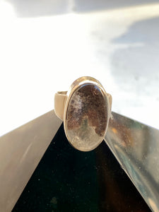 Quartz (Lens) Sterling Silver Ring - Full Moon Designs