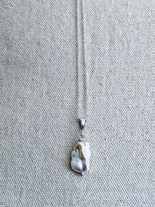 Silver Necklace Mother of Pearl - Full Moon Designs